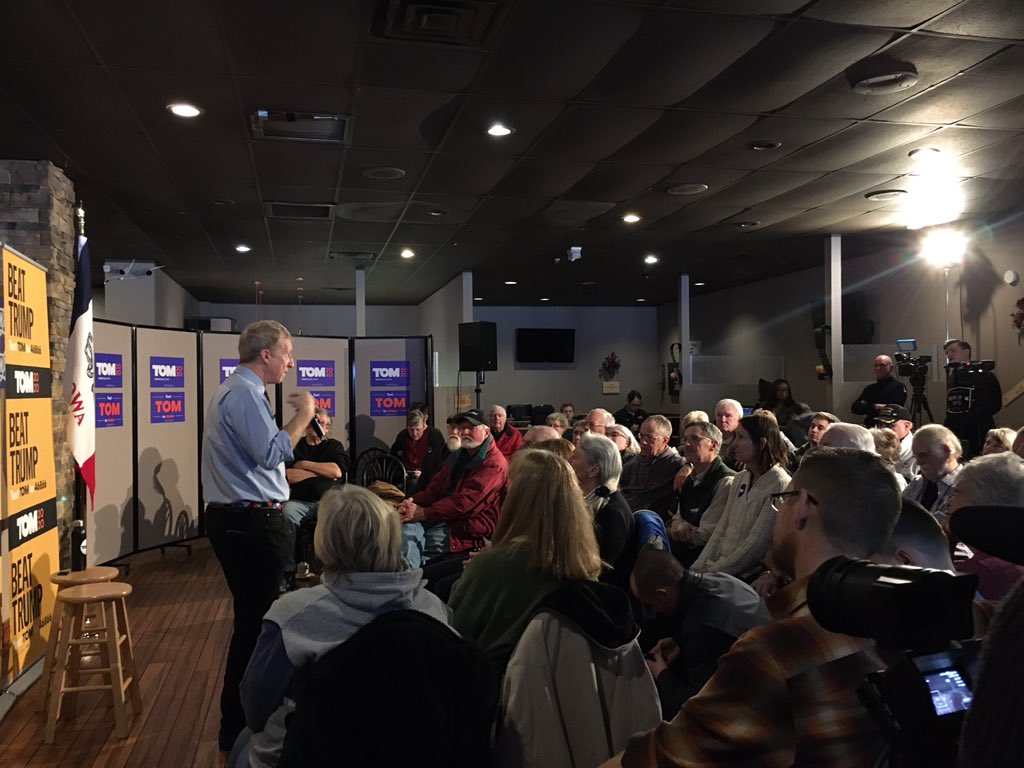 “I’m not saying Republicans are gonna think I’m awesome and say, ‘yes! Let’s do climate!’ But we’re going to get it done.” <a href="/TomSteyer/">Tom Steyer</a> telling it like it is, as always! #BeatTrump #IACaucus #TeamTom <a href="/TomHQ/">TomHQ</a>