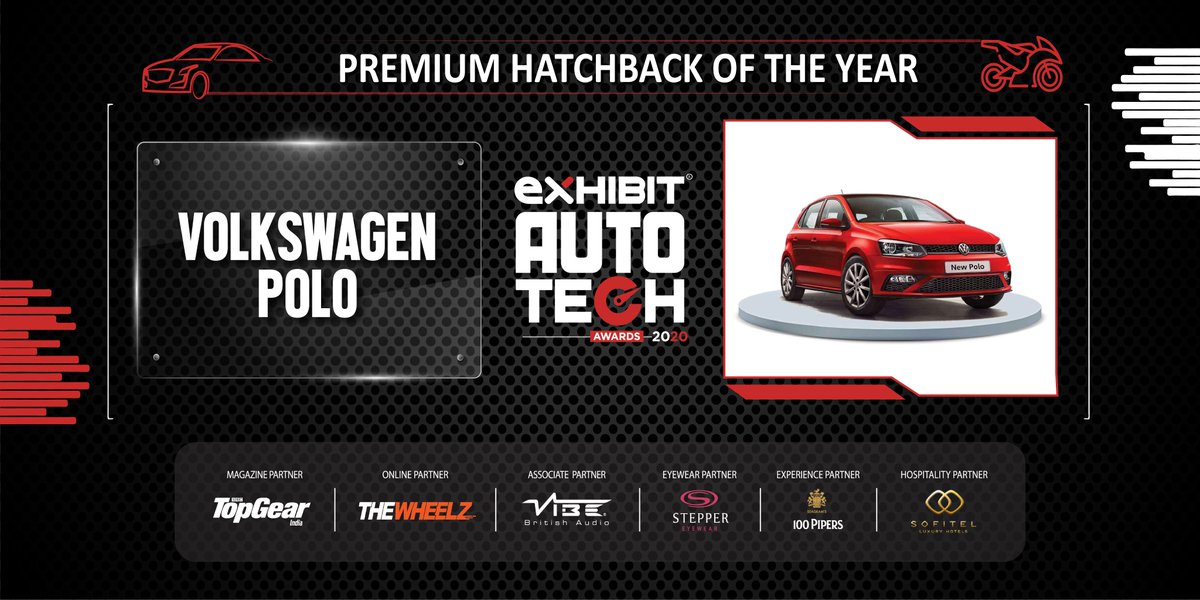 exhibitmagazine's tweet photo. The Premium Hatchback of the Year goes to none other than Volkswagen Polo @volkswagenindia #ExhibitAutoTechAwards https://t.co/NcOOMV0b7V