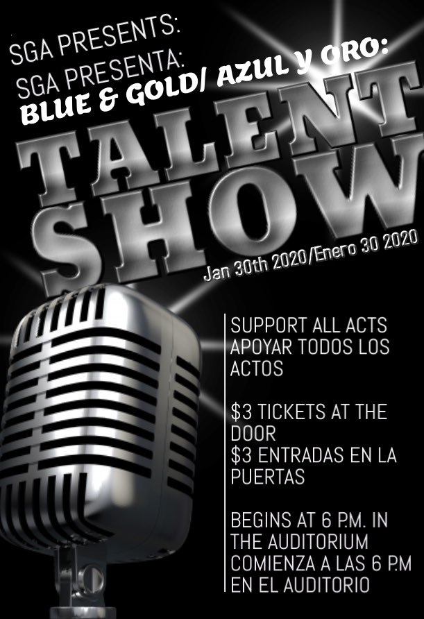highpointssga's tweet photo. COME OUT TOMORROW TO THE BLUE &amp; GOLD TALENT SHOW!!! HERE’S A SNEAK PEEK TO THE LINE UP !! THE SHOW WILL START AT 6!!! $3 AT THE DOOR!!! BE THERE OR BE SQUARE !!! https://t.co/rPK9TS6OfG