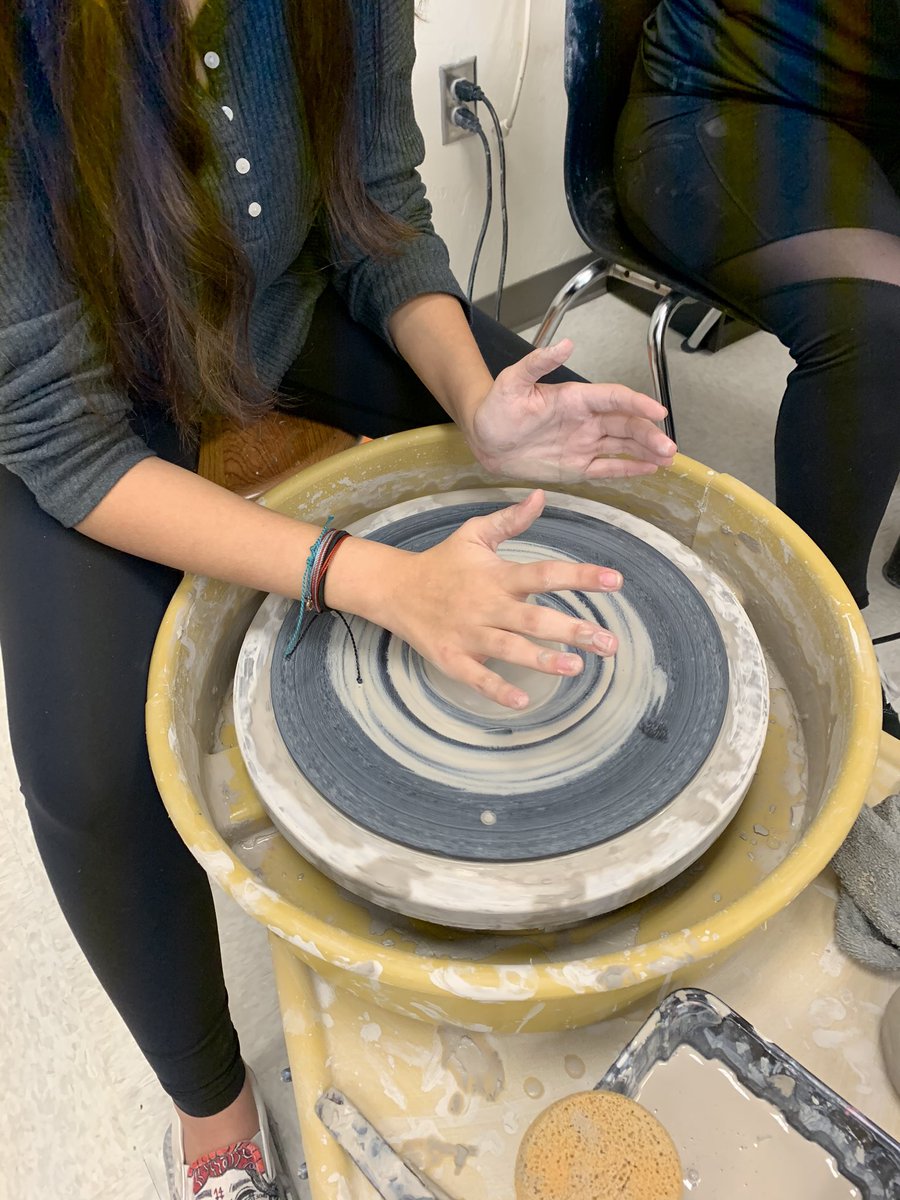 SouthFMHS's tweet photo. So much to see in Ceramics and Pottery class with Mr. Sherry and Mrs. Dozier! Happy to see teachers from other campuses stop by and share their knowledge and expertise. #collaboration #teamwork @LeeSchools @CeramicsESTERO @EsteroHS https://t.co/Fr3ln9cmev