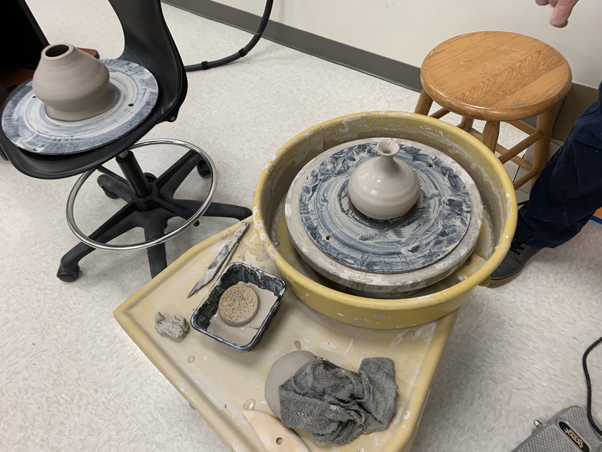 SouthFMHS's tweet photo. So much to see in Ceramics and Pottery class with Mr. Sherry and Mrs. Dozier! Happy to see teachers from other campuses stop by and share their knowledge and expertise. #collaboration #teamwork @LeeSchools @CeramicsESTERO @EsteroHS https://t.co/Fr3ln9cmev