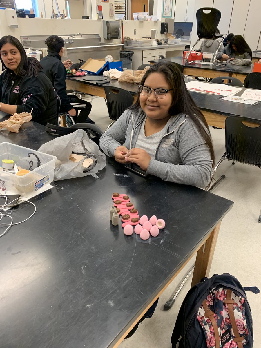 SouthFMHS's tweet photo. So much to see in Ceramics and Pottery class with Mr. Sherry and Mrs. Dozier! Happy to see teachers from other campuses stop by and share their knowledge and expertise. #collaboration #teamwork @LeeSchools @CeramicsESTERO @EsteroHS https://t.co/Fr3ln9cmev