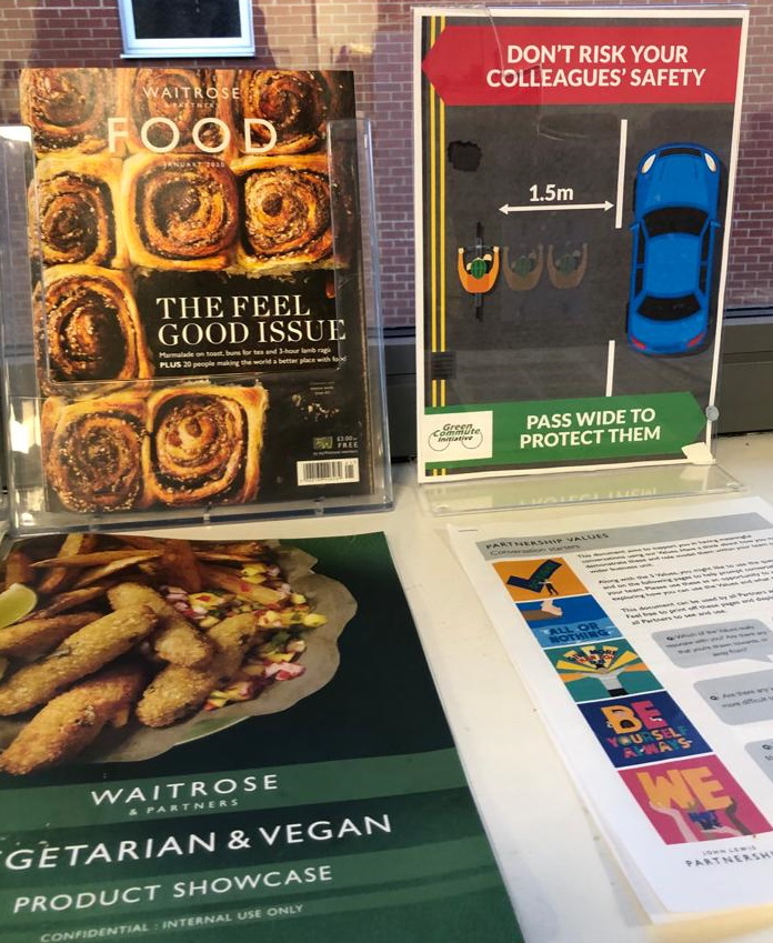 greencommuteuk's tweet photo. Delighted to see our Close Pass poster in the staff rest area at Waitrose Newbury. Send us your pictures of our posters in your offices. Lets spread the message that drivers need to #passwide and #crosstheline.
#cycletowork #makeadifference https://t.co/JjISc2lQ7Y
