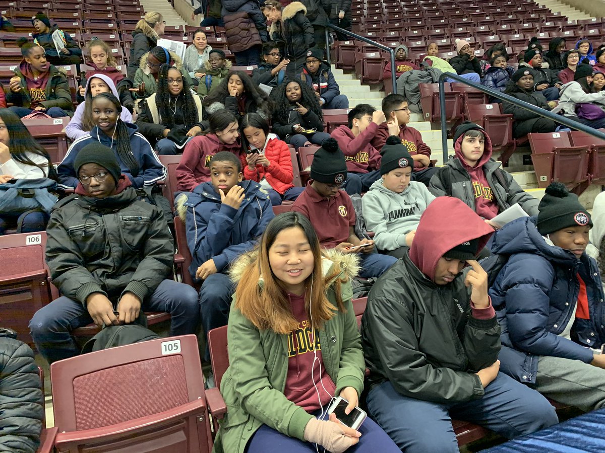 Ms_Sestito's tweet photo. Having fun at the @Raptors905 game on #BellLetsTalkDay 💙 @MsFigliomeni @holychildtcdsb https://t.co/cLnnV8jWq3