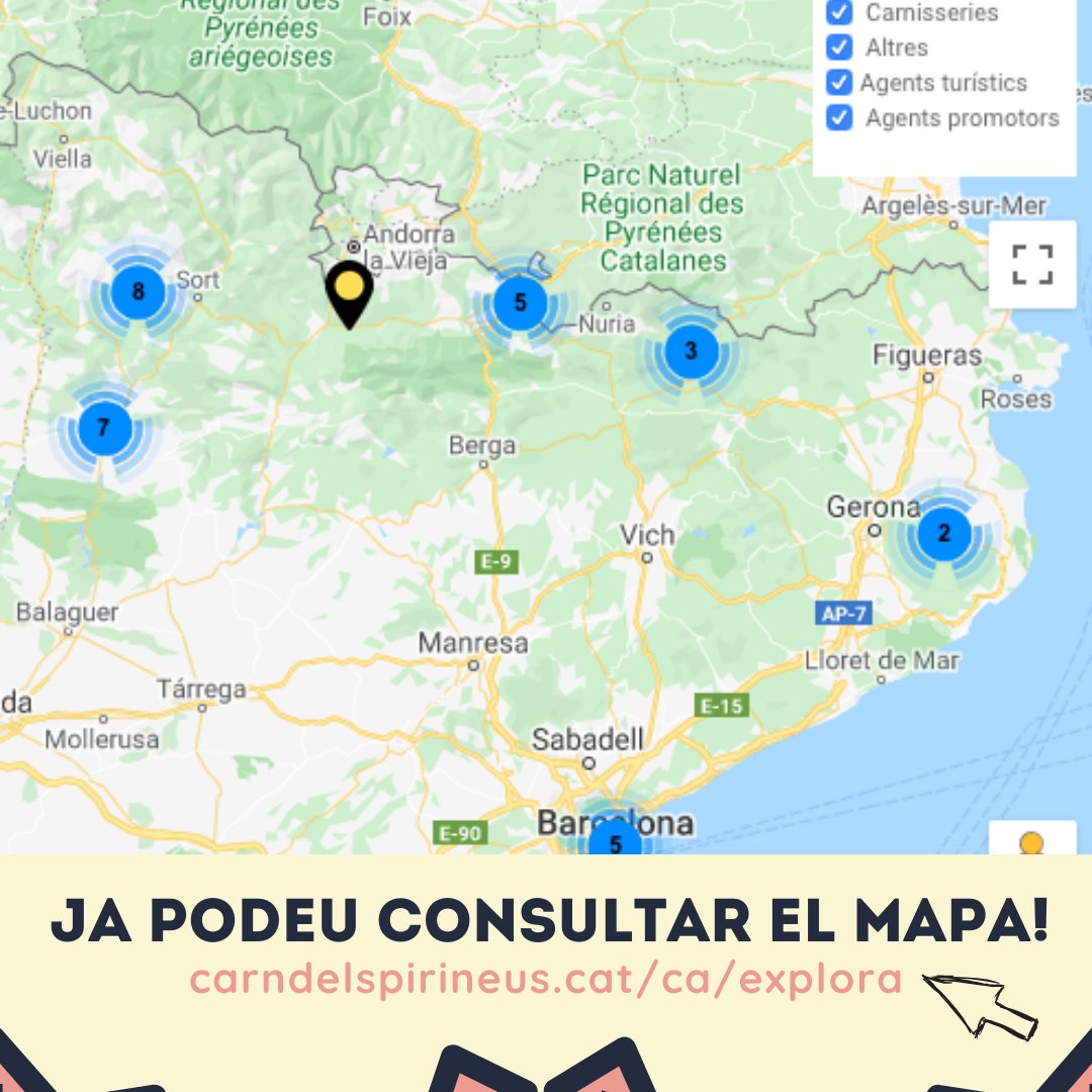 Carn_Pirineus's tweet photo. Tenim molt bones notícies!! El projecte creix i tenim més participants. Ho vols veure? Aquí teniu el Pirineu Català, aviat us en presentarem més. 
https://t.co/XDSOGEPs5q https://t.co/ON2Z6sAvZ7