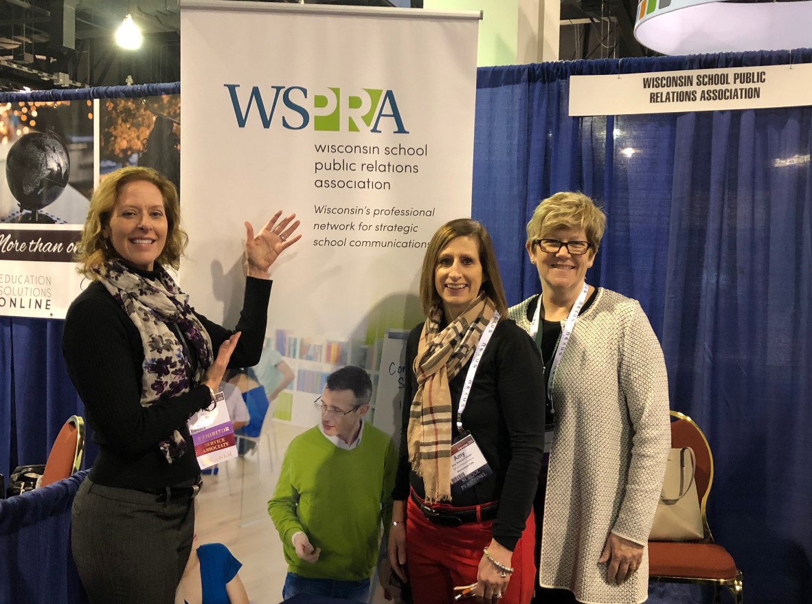 WSPRA's tweet photo. WSPRA was well represented at the 99th State Education Convention last week in Milwaukee! Thanks to our members for sharing the importance of #schoolpr with @WASBWI, @wasda &amp; @WisconsinASBO leaders! Enjoy a few photos from #2020EdCon: https://t.co/XurZMSqO8W