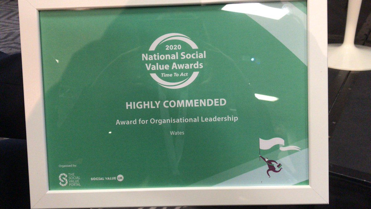 SuPickerill's tweet photo. Really pleased to receive the Highly Commended award for Organisational Leadership at #NSVC2020 on behalf of @WatesGroup for our work in social value https://t.co/Aetb2DI5i5
