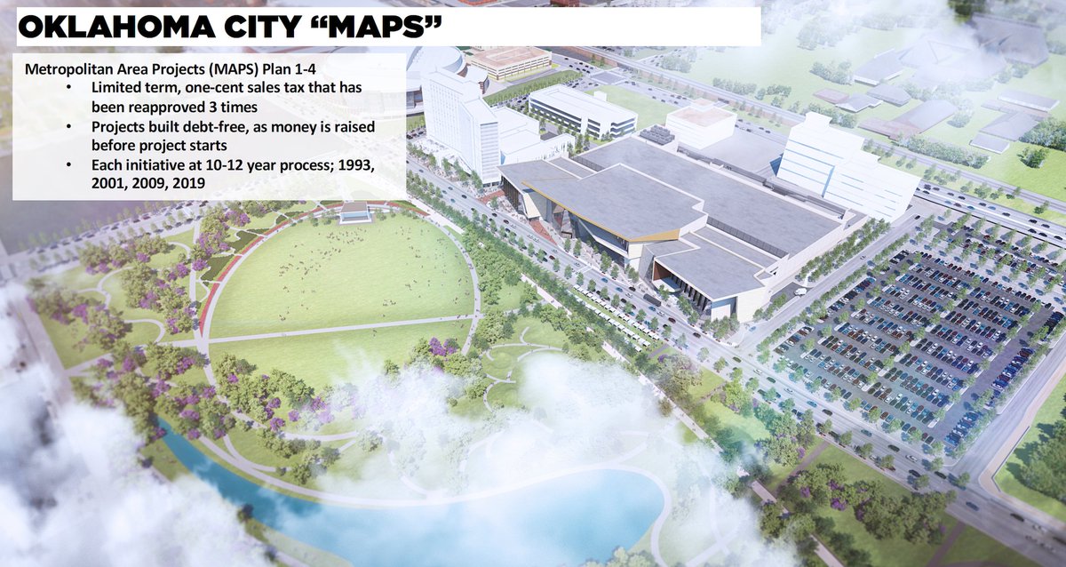 In 1993, OKC decided to invest in themselves, creating the MAPS Plans 1-4. In December, the community passed the $1B MAPS 4 plan due to the positive economic benefit of the previous plans before it.

Learn how we can invest in ourselves at bit.ly/FinalRecommend…. #RiverfrontICT
