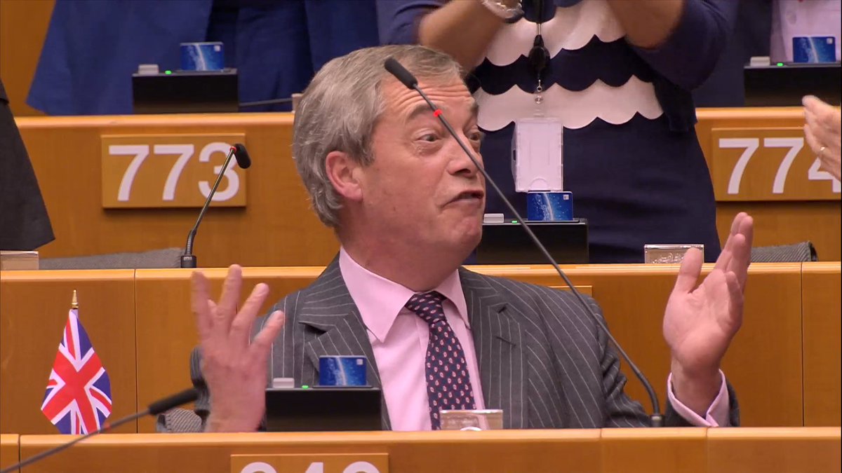 Nigel Farage looking suitably idiotic.