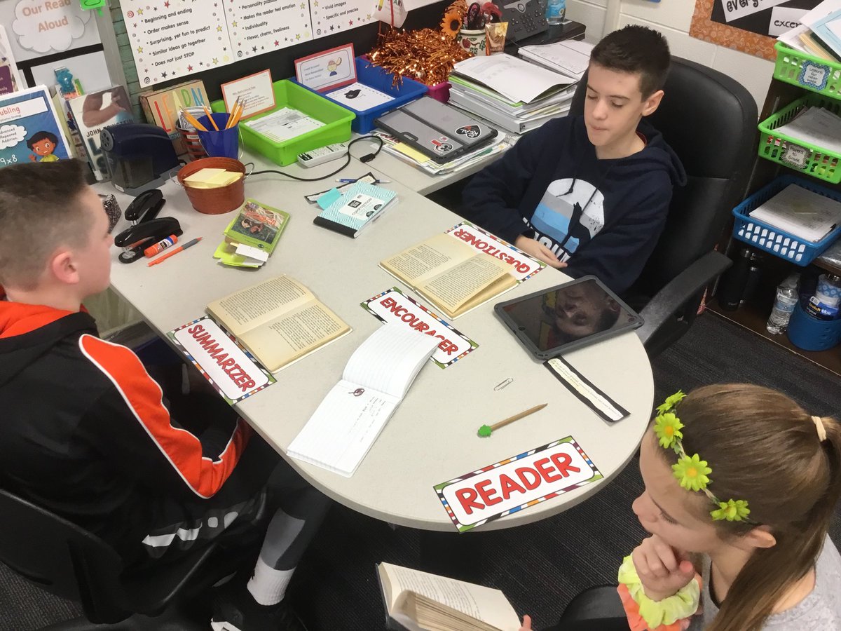 ColleenRed65's tweet photo. Trio Reading to increase student engagement with the text. ⁦@Mustangs_ML⁩ https://t.co/JhrmtyxoKR