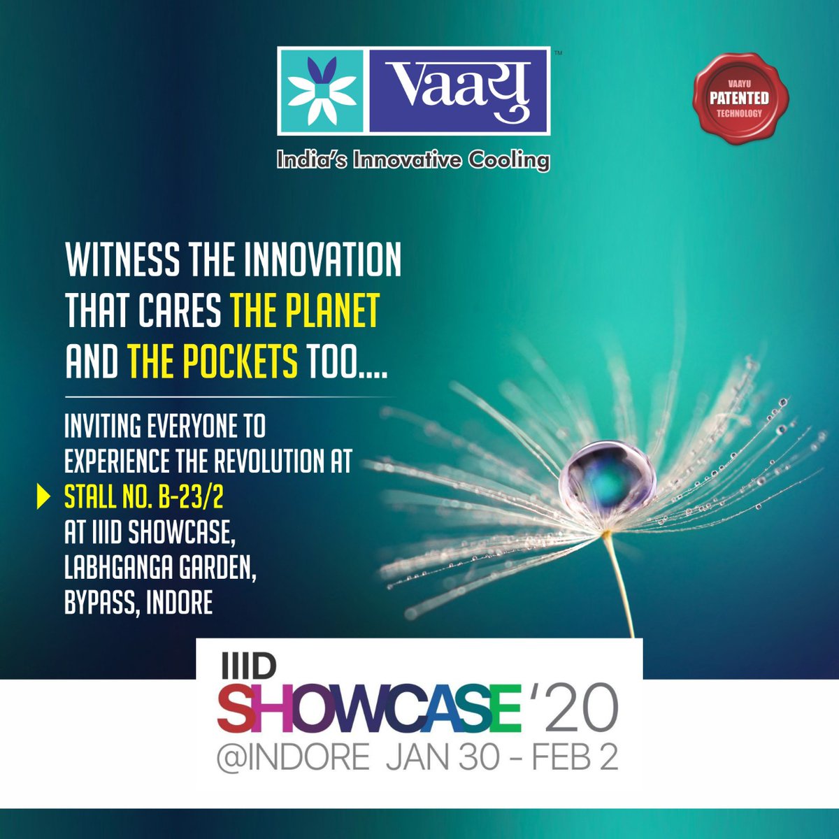 pmokshmar's tweet photo. Team Vaayu is waiting to welcome you all.... #VAAYU @#IIID Showcase 2020 #innovation #technology #HVAC #Aircooling
#EvaporativeCooler #HealthyCooling #GreenSolution #CleanSolution #NaturalCooling #SolarTechnology #HealthySolution #DuctCooler #nitiaayog #love #life #likesforlikes https://t.co/SxMATWjHfH