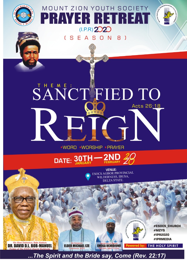 oparasolomon21's tweet photo. Finally, the much talked about Prayer Retreat holds tomorrow in Ibusa (Igbuzor), near Asaba, Delta State. Join the assembly.
#ESOCS_CHURCH
#MZYS
#IPR2020
#IPRMEDIA https://t.co/bszED5g84u
