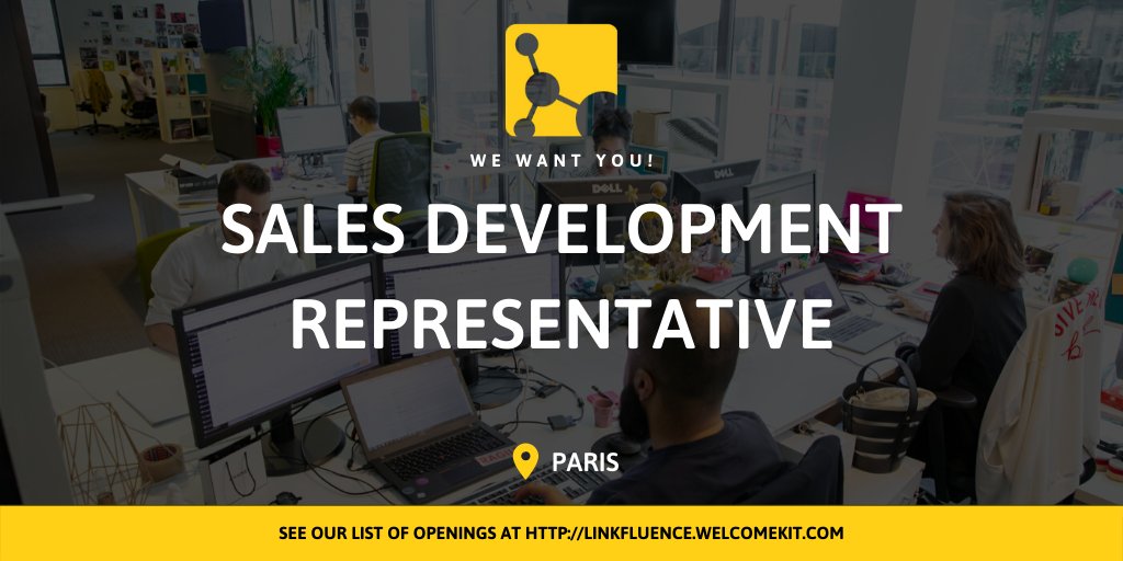 linkfluenceDE's tweet photo. 🌟Wir stellen ein!🌟
Du sprichst fließend Deutsch und Englisch und wolltest schon immer mal im Ausland arbeiten? Dann bewirb Dich jetzt für die Stelle als 'Sales Development Representative' in unserem Office in Paris.

🖱️👉 https://t.co/USJj1de1MI

#jobs #job #sales #paris https://t.co/cRHpDpM3jh