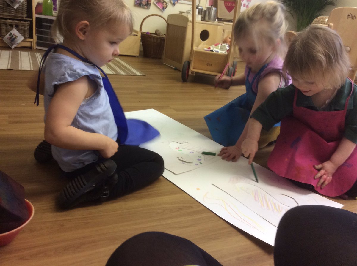 KelsallFriends's tweet image. Acorns were inspired by our artwork and explored crayons, inks and stencils today. Acorn&apos;s learning has been influenced by the children&apos;s interests in sea creatures. Some beautiful seahorses going on display this evening. #creativityiscontagious