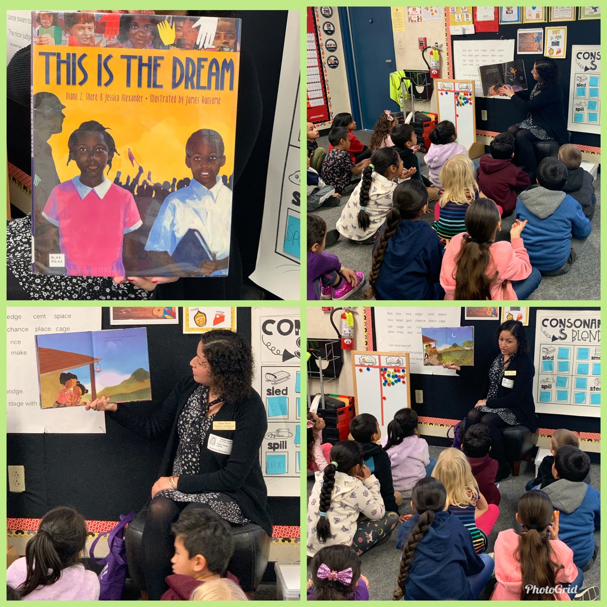 holiva123's tweet photo. A special thanks to our Mead Valley Librarian, Ms Indira Perez for coming out to read to my students. A must read: This Is The Dream. Read To Me, any age, any stage. @Columbia_VVUSD @ValVerdeUSD @AGarciaVVUSD #ReadToMe @RCOE https://t.co/Jphk6y2Za4