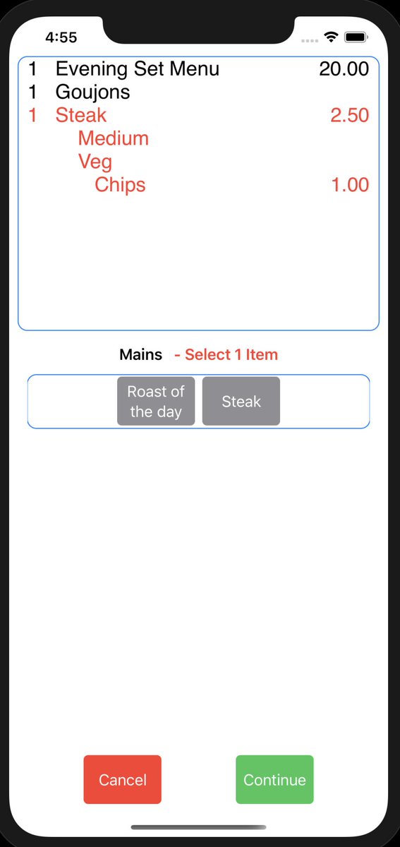 myEPOS_com's tweet photo. Development is progressing really well with our OrderPad solution, Set Menus are now a breeze to run and the system automatically works out how many desserts are available from the number of Set Menus in the sale. #TotalControl #Epos #HandheldOrdering https://t.co/KgTolCEsur