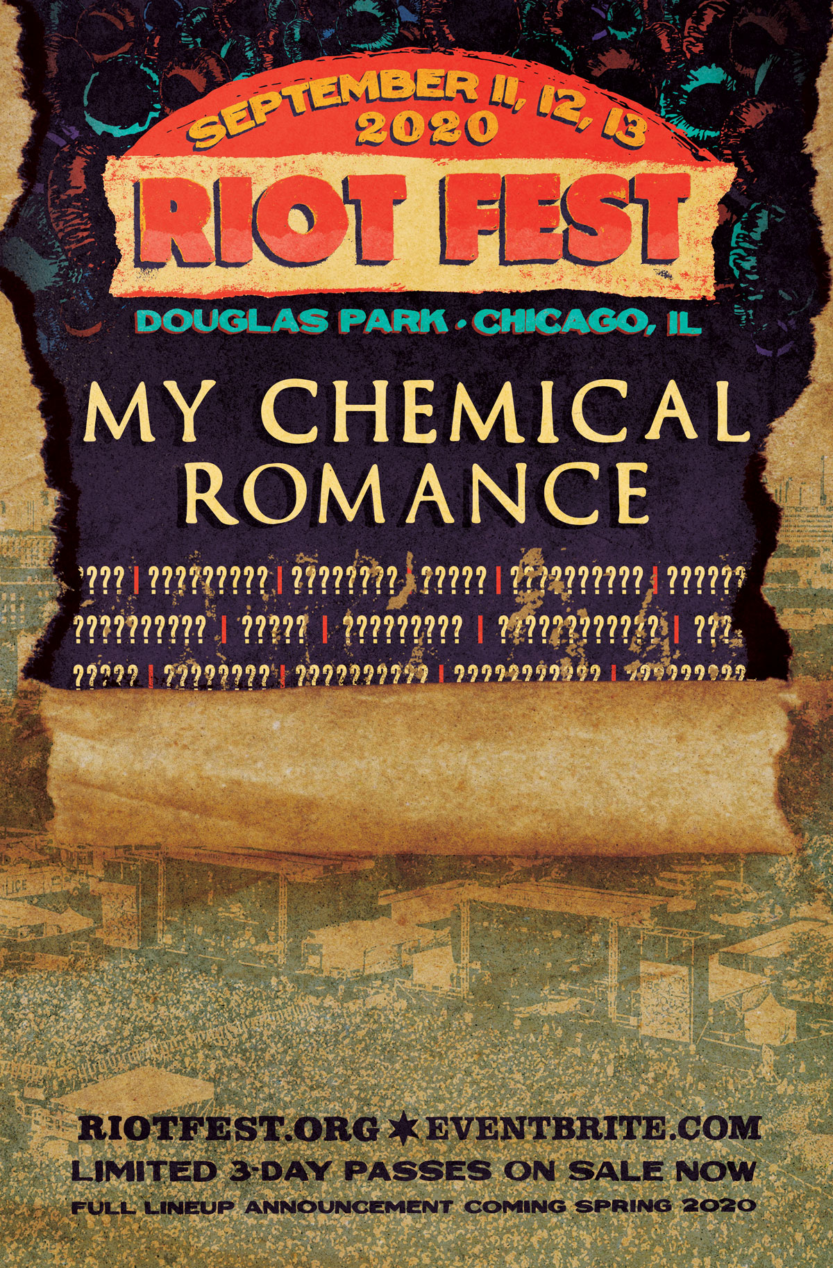 My Chemical Romance on X: See you at @RiotFest 2022. September