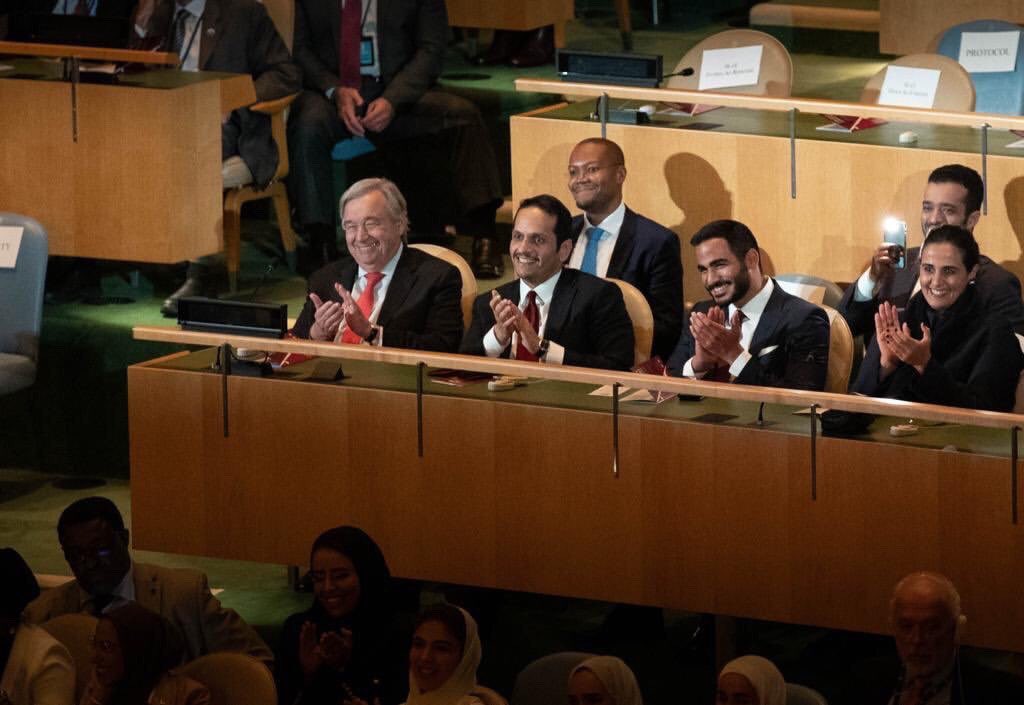 AndaluzaJASP's tweet photo. @GCOQatar @AmbAlyaAlThani Excellent @AmbAlyaAlThani 🧕🏻🌐🇶🇦
@QatarAtUN
Beautiful @qatar_phil 🎶🎻🗣🎙
#Empowerment of WOMEN💃🏻
& Gender #Equality
#Qatar 🇶🇦 National Vision 2030
#QNV2030 #BuildingProsperity #UNDayQatar2019
@almayassahamad 👸🏻
@UN 🇺🇳 #UNDay
#UN74 #UNGeneralAssembly
@MbinH 🤴🏻 @MBA_AlThani_ https://t.co/Qmf4iaQUR6