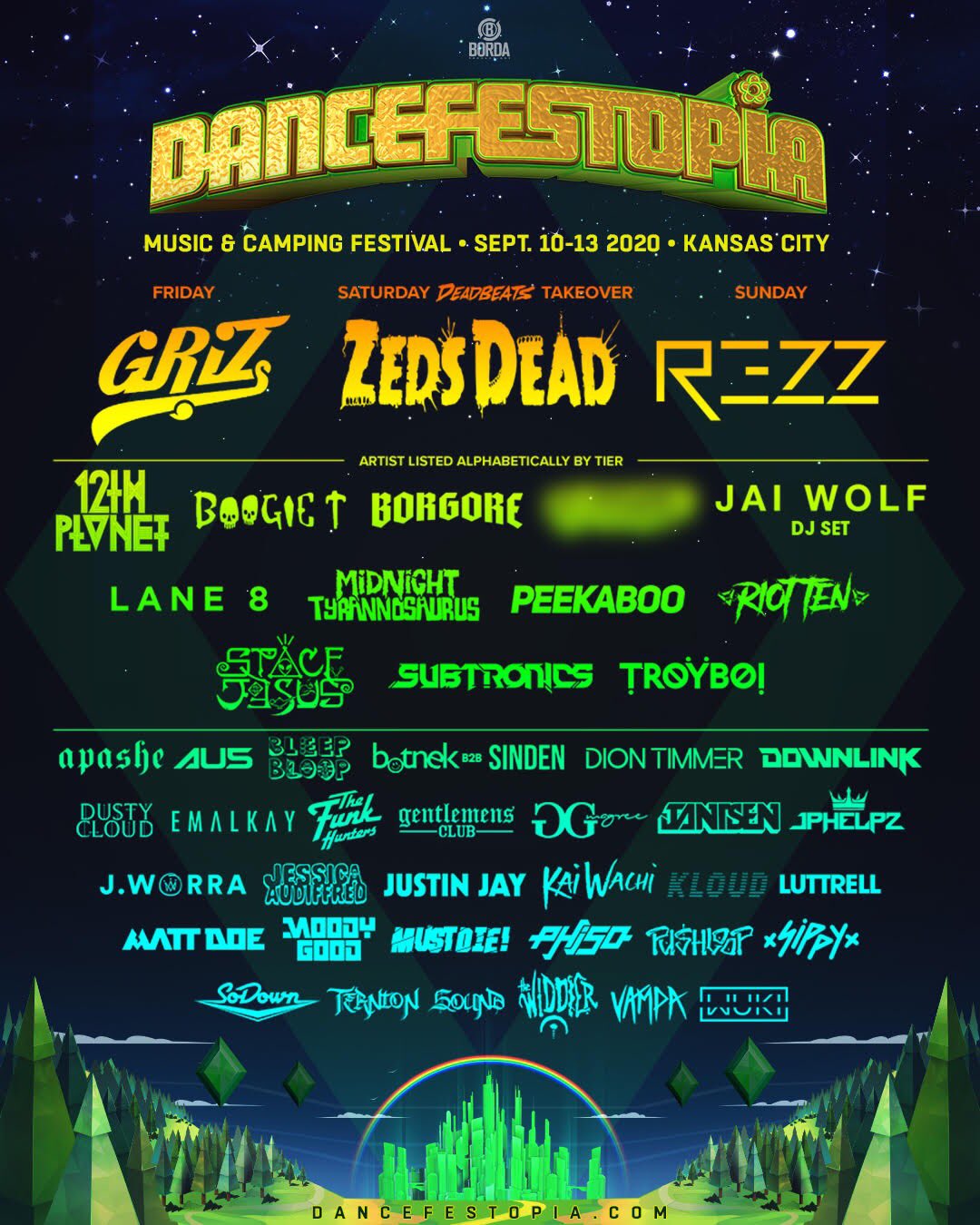 Dancefestopia lineup 2020