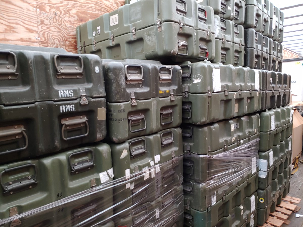 dmsurplus's tweet photo. #MilitarySurplus Boxes - Find them on Sunday's 0700-1400hrs at the #CNYRegionalMarket  2100 Park Street, Syracuse NY 13208  Building "A"  Huge Supply - No Rust https://t.co/xfnkFp0wQJ