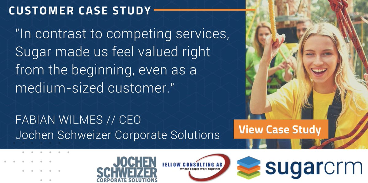 Sugarcrm Lacking Insights To Better Cultivate Lasting Customer Relationships Jochen Schweizer Corporate Solutions Needed A Solution Today Sugar Provides Jscs With Full Visibility Into Customer Engagement And Opportunities T Co