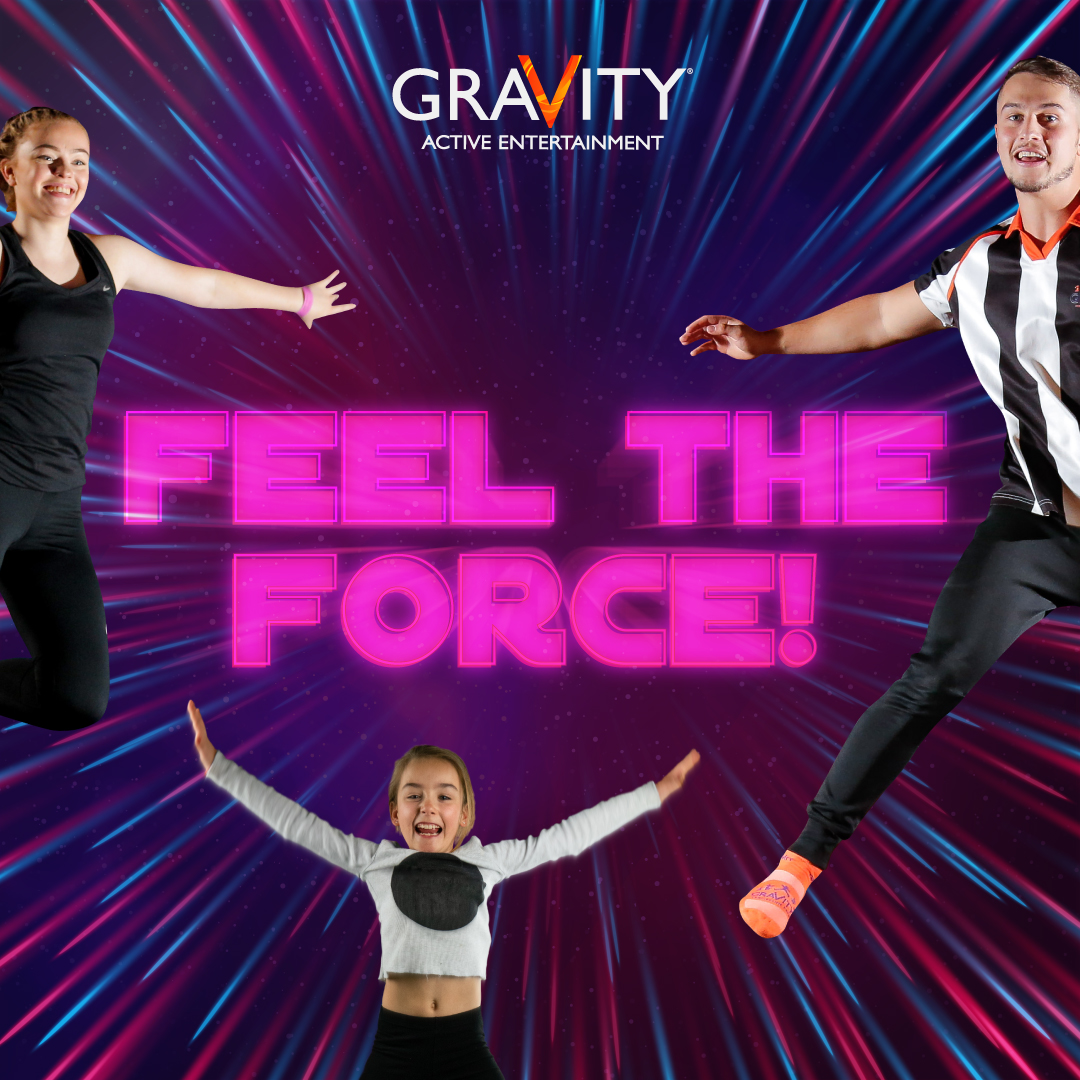 EXPERIENCE THE RUSH, FEEL THE FORCE ☄️💫 There's no place like Gravity 🤸‍♀️ Jump, bounce, hop and dance through the air on our EXTREME trampolines! 🥳 Book Open Jump now! bit.ly/36F4X7E ⚡️ #GravityXscape #XscapeYorkshire #Trampolining #Bounce