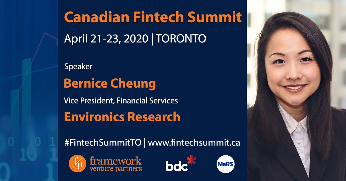 CFSTO's tweet photo. Why is Canada's Fintech consumer adoption rate only 23rd in the world? Find out the amazing opportunities from Bernice Cheung, VP Financial Services @EnvironicsMR 2 Days Left for Tickets 30% off at https://t.co/pLTezaRN9L #FintechSummitTO #fintech #innovation #startups https://t.co/0ACu0nrZD2
