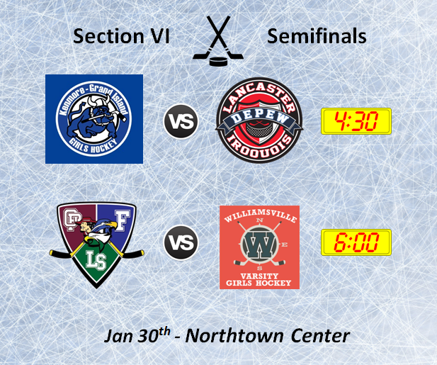 Tomorrow Thursday at <a href="/NorthTownCenter/">Northtown Center at Amherst.</a> 2020 Girls Section VI Semifinals. $5 Adult Admission for Semi's and Finals game at Cornerstone Monday. It's the only time all season you have to pay. Please fill the stands and not the Bar. 🏒 not 🍺

<a href="/bufnewspreptalk/">BuffaloNewsPrepTalk</a> <a href="/WNYAthletics/">WNY Athletics</a> <a href="/cpdesi1/">Corey Desiderio</a>