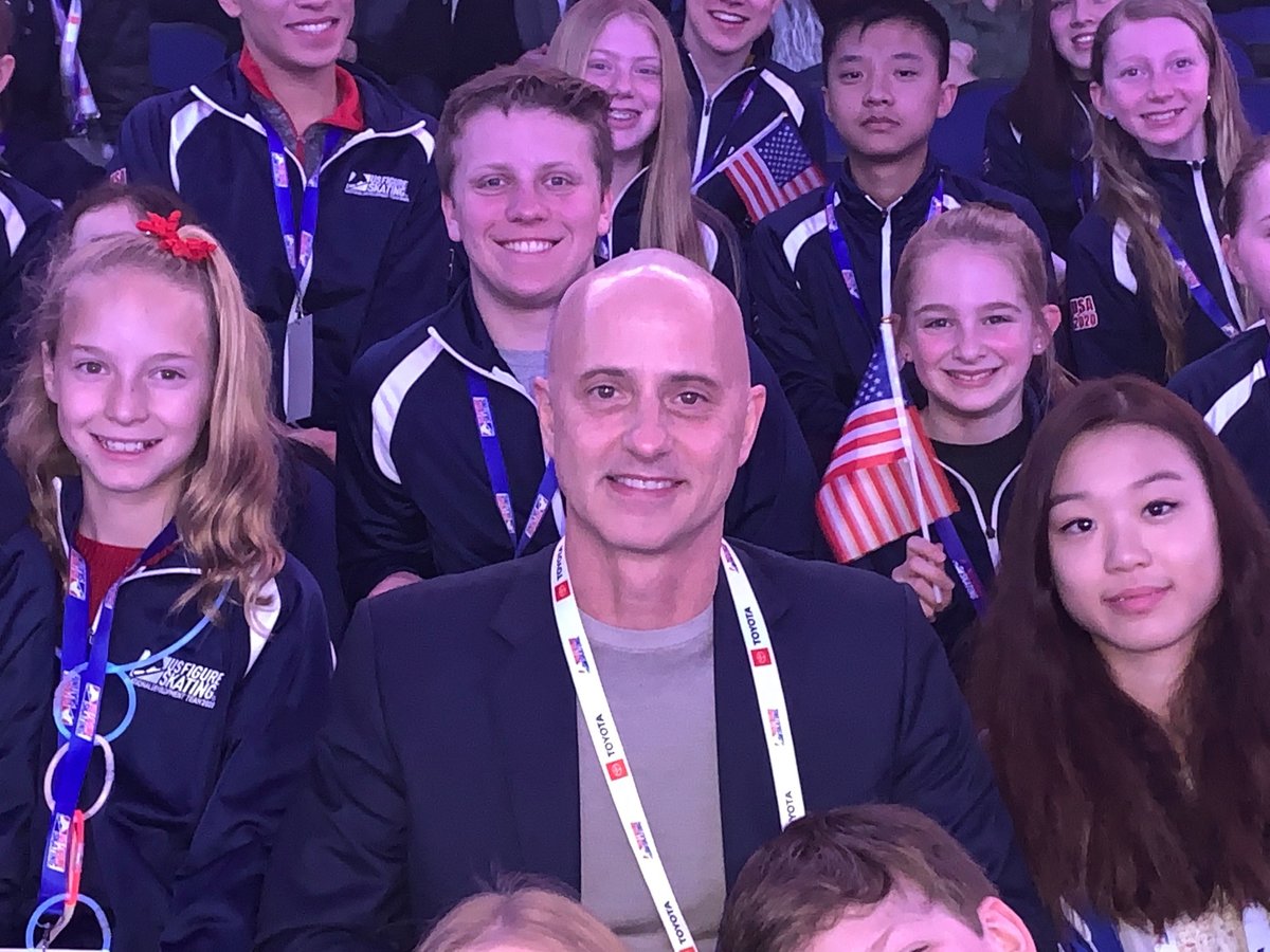 USFigureSkating's tweet photo. The 2020 U.S. Figure Skating National Development Camp joined us in Greensboro, to catch all the action from #USChamps20 with some familiar faces like @kimmiemeissner  and @BrianBoitano ⤵

#WelcomeToTheTeam https://t.co/g9YnD0zWLB