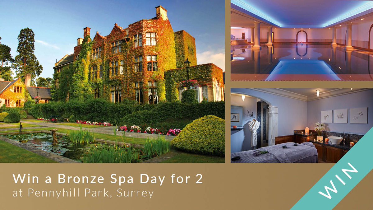 Retweet and like this tweet and follow us for the chance to win a Bronze Spa Day for two at <a href="/PennyhillPark/">Pennyhill Park</a>! The prize includes a 60 minute treatment, 2 course lunch, welcome smoothie, robe, towel and slippers provided, plus full use of the spa facilities! #win #competition