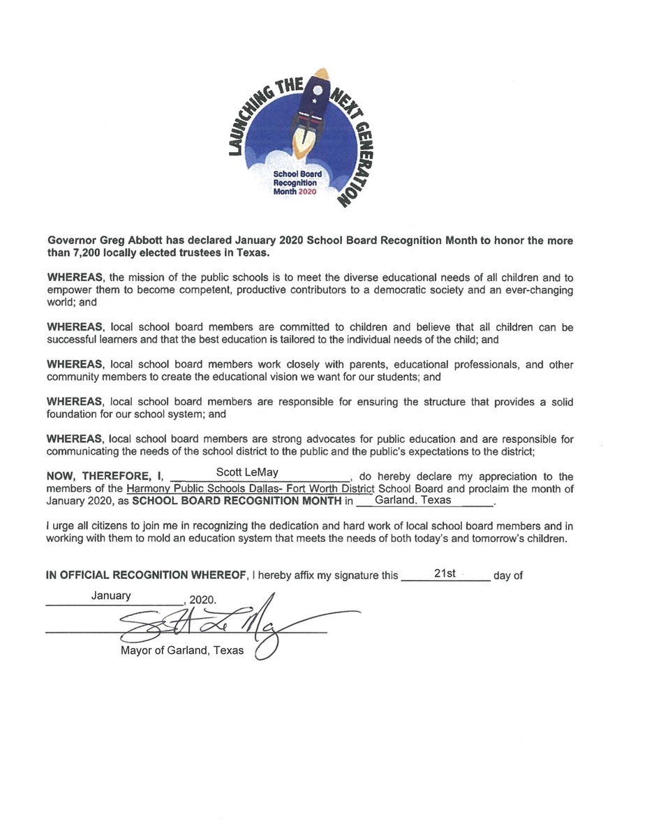 DFWHarmony's tweet photo. Harmony DFW thanks the Mayors of @CarrolltonTX, @CityOfDallas, @CityofEuless and @GarlandTXGov for supporting the Harmony School Board! Recognizing our efforts to mold an education system that meets the needs of both today's and tomorrow's children is greatly appreciated! https://t.co/N92arUqFPo
