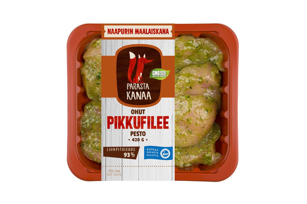 naapurinkana's tweet photo. UUTUUS! Naapurin Maalaiskanan Ohuet Pikkufileet kolmessa herkullisessa maussa: makean tulinen Mango-Chili, raikkaan yrttinen Pesto ja hurmaava Presidentin kastike. Mikä on suosikkisi? #naapurinmaalaiskana #parastakanaa #uutuus #pikkufilee #mangochili #pesto #presidentinkastike https://t.co/5IeNBBhXi2