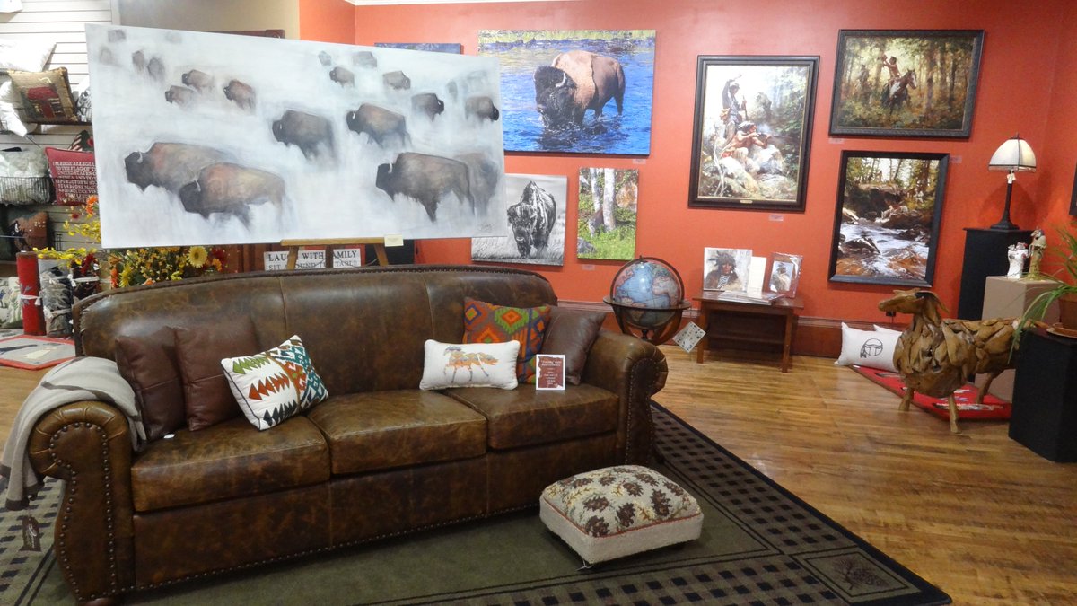prairieedge's tweet photo. Good Morning Family and Friends: There's a tiny storm brewing in the sky to the west of us so here are some warm images from the gallery. Have a really great day everyone and take very good care of each other... #WinterTime #PrairieEdge #ShopLocal https://t.co/MWN4rdLOH5