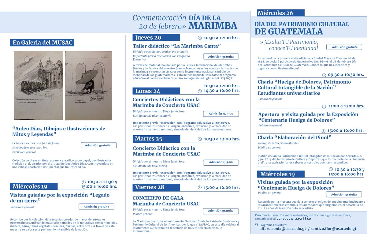 Estimados amigos! compartimos nuestras actividades de Febrero! esperando nos acompañen en cada una de ellas, y nos apoyen compartiéndola en sus redes!