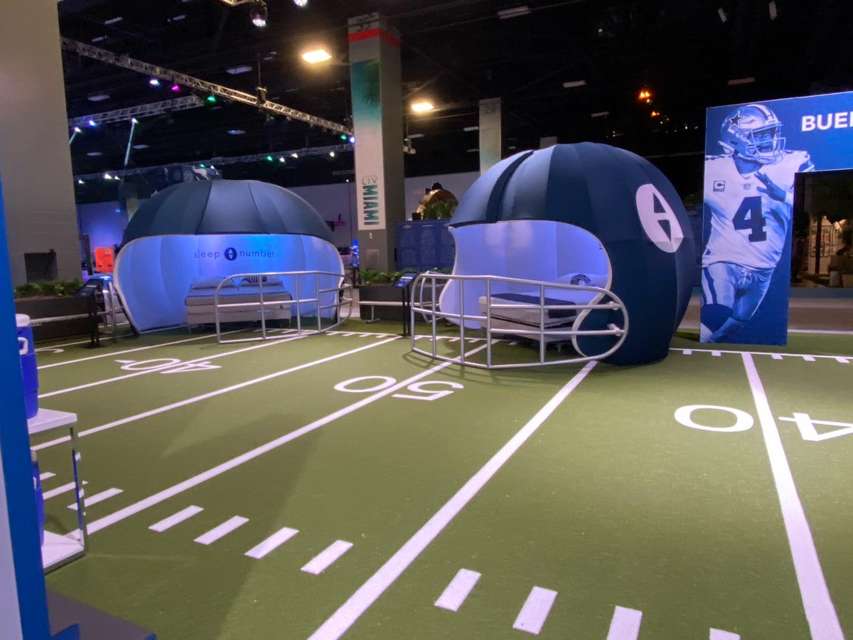 centpoint's tweet image. Check out the @sleepnumber experience at #SuperBowl54! We at @centpoint had a blast putting this together in partnership with Sleep Number. What was your favorite part of the space?

#centerpointmarketing #superbowl #experientialmarketing