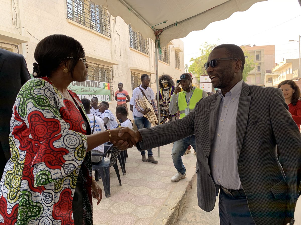 UNFPASenegal's tweet photo. Arrivée des autorités des Nations Unies pour la visite du projet conjoint #FassE dans la Commune de Gueule-Tapée-Fass-Colobane à Dakar ! @UNFPA_WCARO #OneUNSenegal @PNUDSenegal @mabinguengom1 @UNFPA https://t.co/C7Z2FTexXN