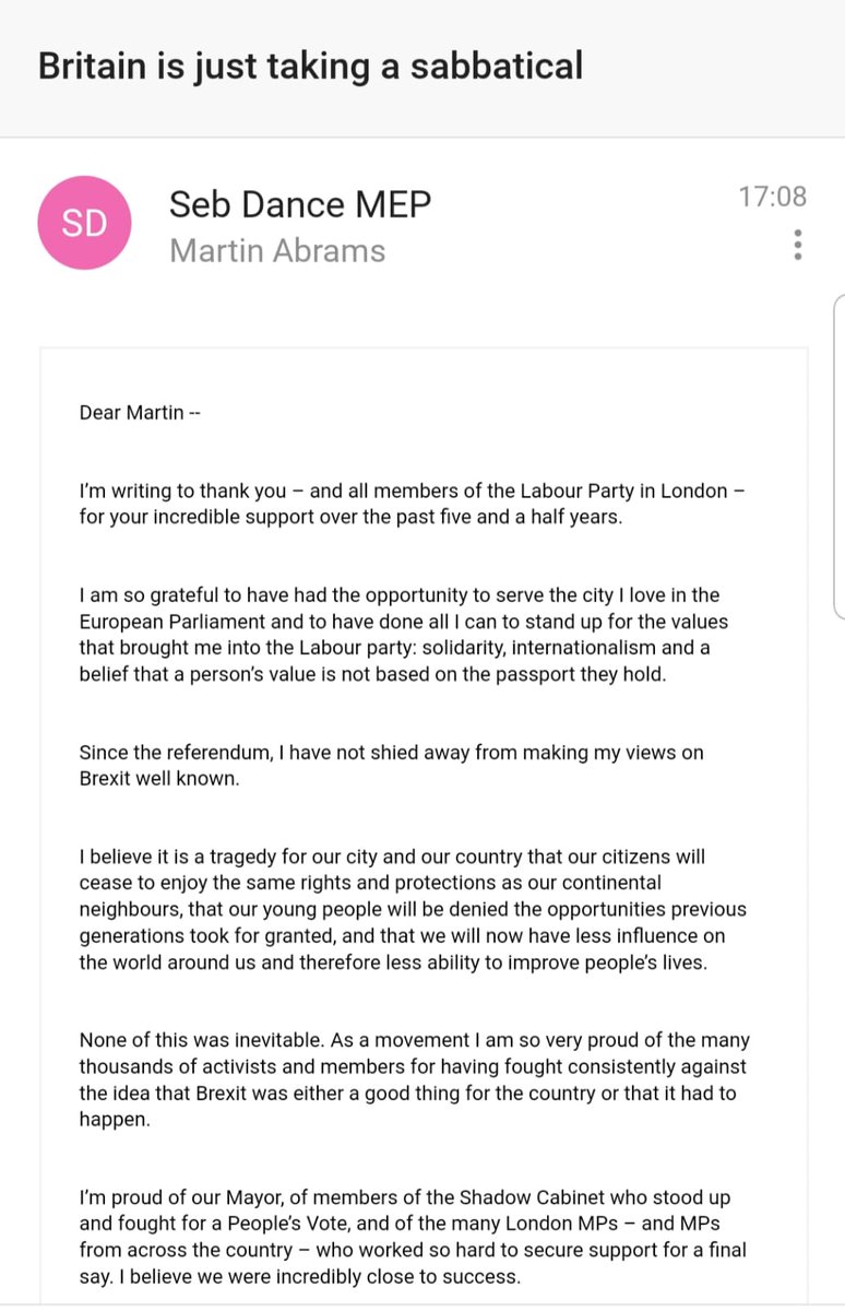 Martin_Abrams's tweet image. The Labour Party will never unite unless those that fought tooth and nail for the disastrous #PeoplesVote campaign fail to show any contrition or take any responsibility whatsoever. #ToneDeaf #Sabbatical
