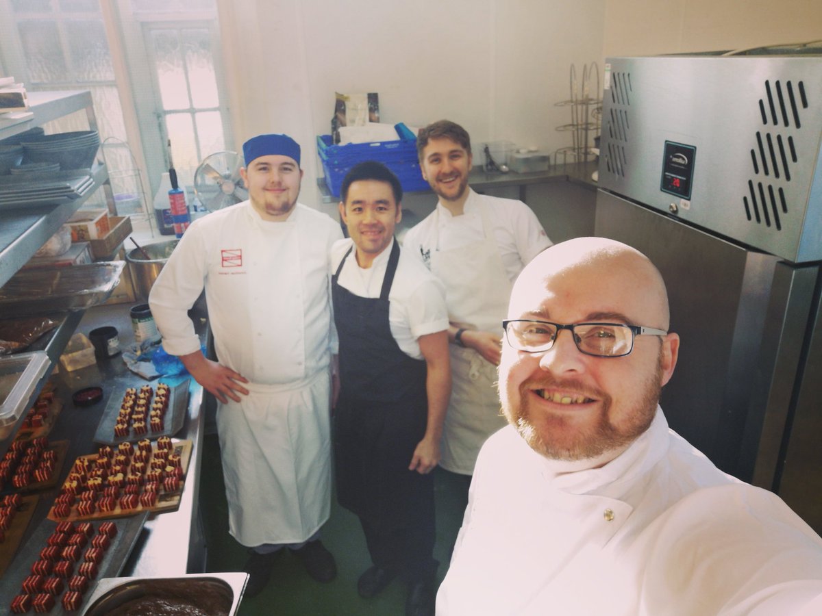 Garethhope85's tweet photo. Taster day for local schools at St Pierre, with canapes, butchery demo, eclair competition and pastry demos.👍💪 @StPierreHotel @coleggwent @thechefsforum @helenlawless3 @GavinGeorge19 @andy_chan84 https://t.co/dDqo5f0wsv