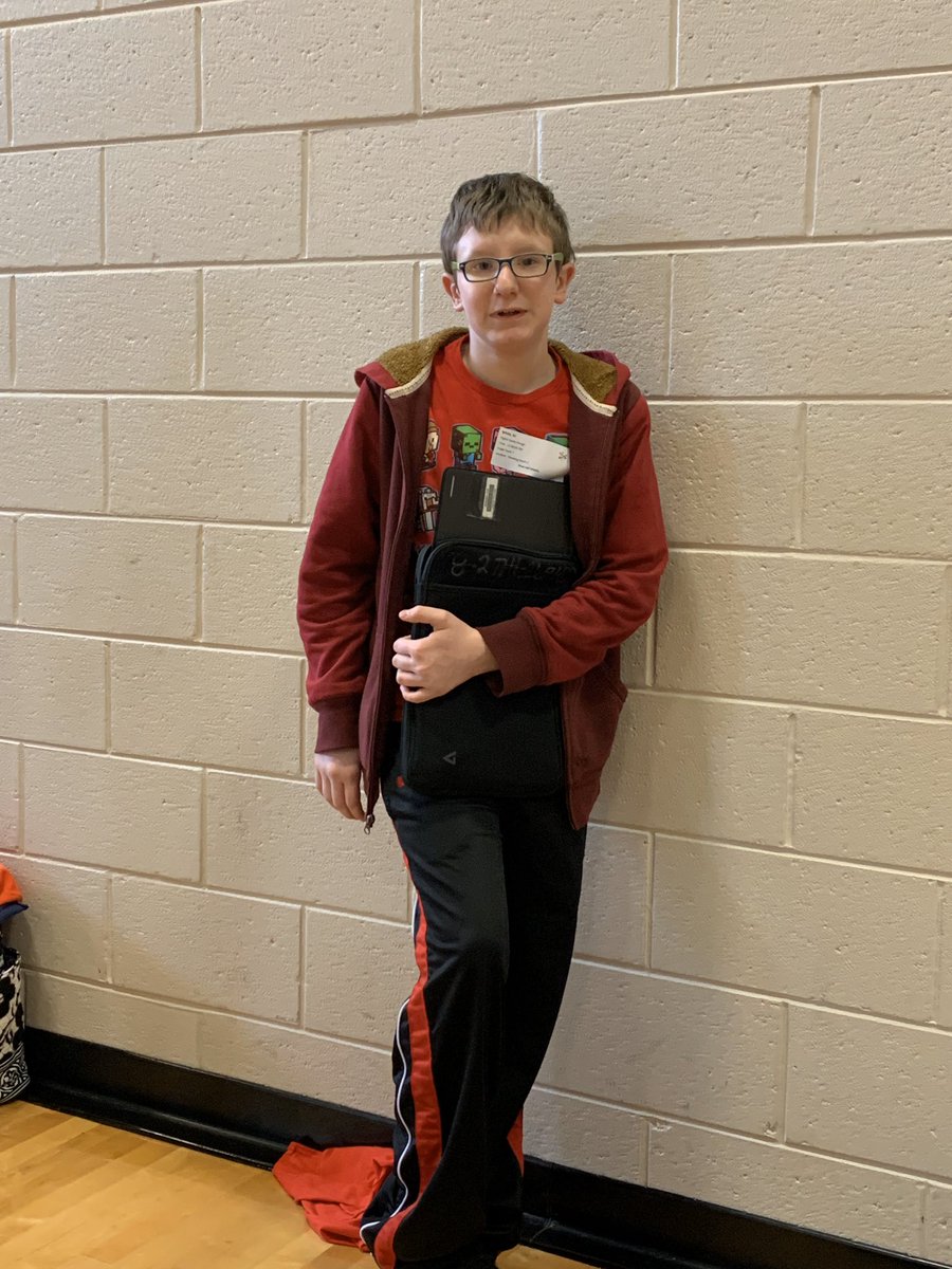 WHMS_News's tweet photo. @westhallmiddle student, AJ, after presenting his Game Design project #hallcotechco20 https://t.co/hwyuIuHPvs