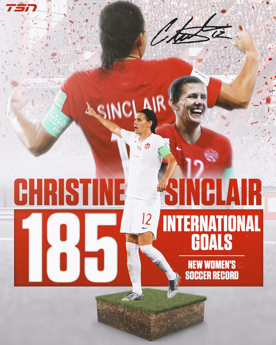 TSN_Sports's tweet image. And there's her 185th! Sinclair has broken the record!

#BellLetsTalk