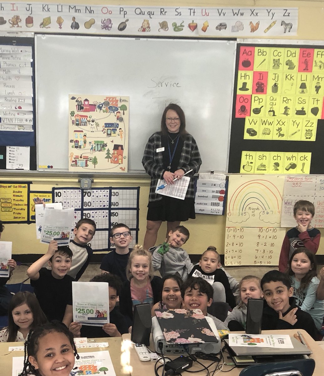 ICCreditUnion's tweet photo. Jennifer Maguy of IC Federal Credit Union visited Ms. Bedford and Ms. Manning’s second grade class at Street Elementary School. The students learned about our community, taxes, tips, and why businesses are important in our community!
#SimplySocialJen #ICCares https://t.co/PPvq6BlN34