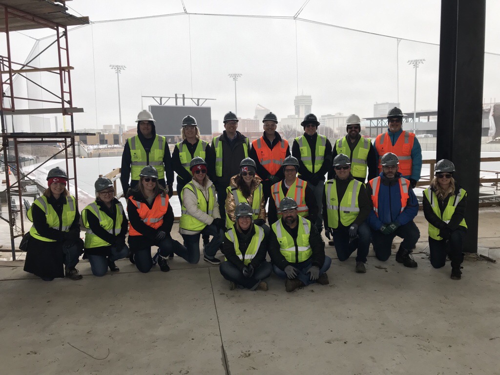 <a href="/LSchwechheimer/">Lou Schwechheimer</a> insisted we get in true "baseball stance" while touring the new <a href="/WindSurgeICT/">Wichita Wind Surge</a> stadium. We're proud to be bringing the human touch to technology in this fabulous space for <a href="/DowntownWichita/">Downtown Wichita</a>! #SurgeUp