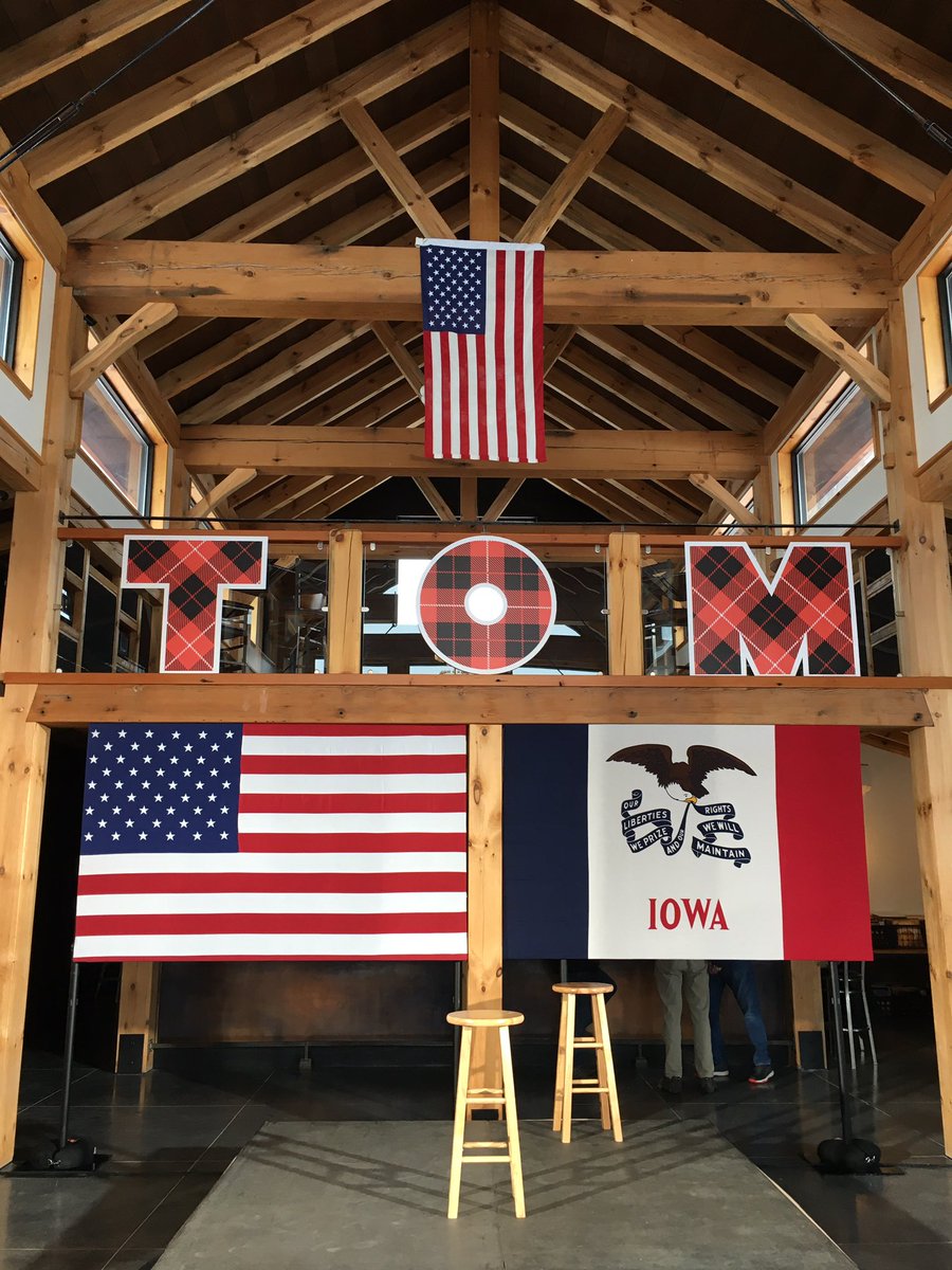 Getting excited for tonight - this place is so cool! Thanks to <a href="/ciderhouse1949/">Cider House 1949</a> for hosting <a href="/TomSteyer/">Tom Steyer</a> and #TeamTom tonight for a townhall in Fairfield. #BeatTrump #IACaucus
