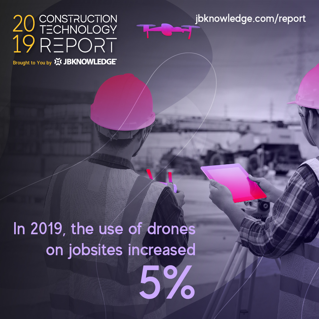 JBKnowledge's tweet image. Drones haven proven their spot as &apos;tools not toys&apos;  in #ConTech! 🚧Do you use drones on site? Learn about drones, apps, robotics, and more in the 2019 #ConTechReport

Download the report at jbknowledge.com/report