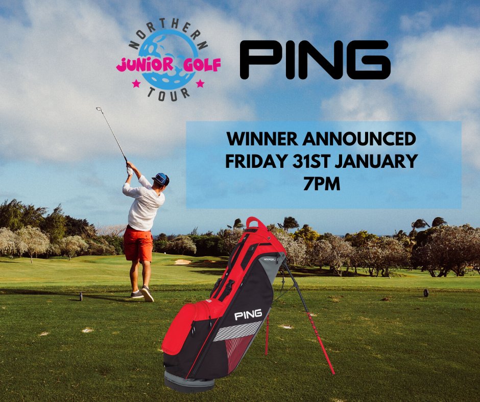 Fancy winning a brand new PING Hoofer Stand bag &amp; free entry into the Northern Junior Golf Tour this year? 

All you need to do is: 

LIKE our page
SHARE with your friends
COMMENT 

Winner announced on Friday 31st Jan - 7pm.