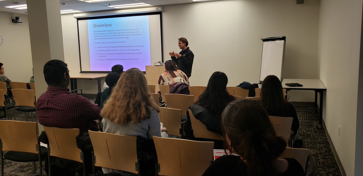 A Swearer Center staffer addressing students at CareerLAB.