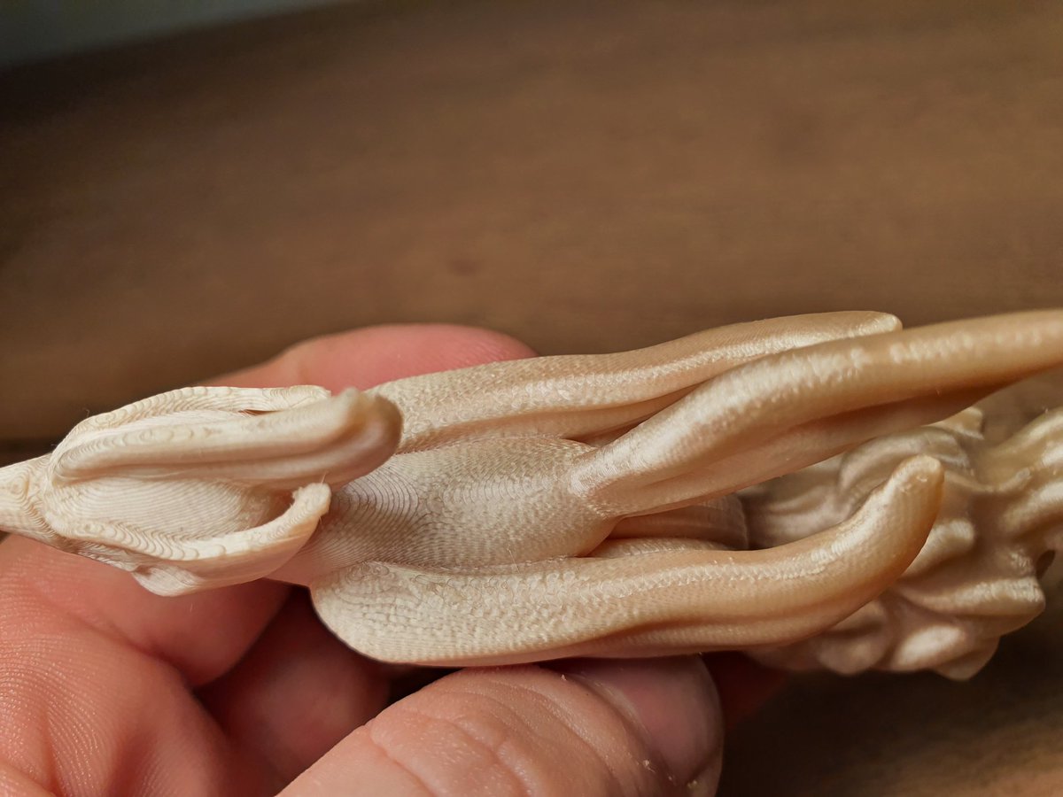 3DPBelgian's tweet photo. Put the @E3DOnline Nozzle X on the @Prusa3D #MK3S. Used to have issues with it. Learned of the existence of #filrunner the @FilamentOne mascot. Printed on F1 ivory silk. No issues anymore. You know what that means. CF sample time 😁 #3Dprinting #3dprint #filamentone #e3d #prusa https://t.co/jvS7VQ3UiX