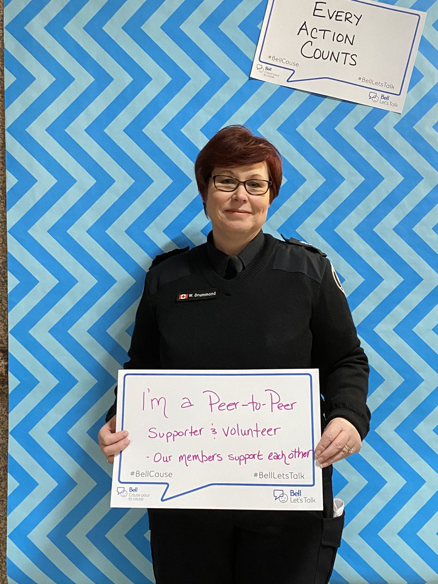 DrummondTPS's tweet photo. Being there for others is an action that may make all the difference in the world to a person. As a Peer Support for @TorontoPolice I am “hear” for our member. #BellLetsTalk #EveryActionCounts https://t.co/H38AWY4k1y