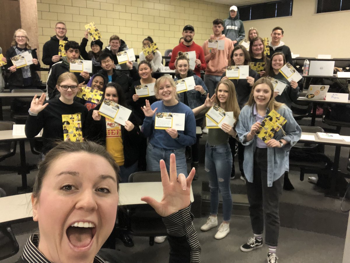 Got to meet with a Marketing class so they could tell admitted students why they love WSU! #shockerlove