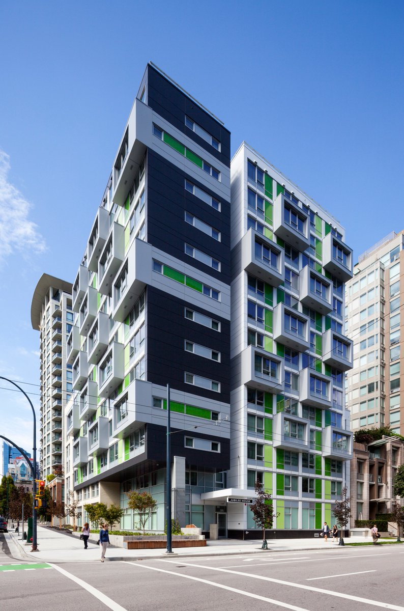 GBLArchitects's tweet photo. .@BrentToderian cites #gblproject Jubilee House, a social housing building at Richards and Helmcken, as an example of architecturally engaging building design, respectful of form, functionality, and cost. Read article: https://t.co/NfDr2cUPVD via @VanCourierNews @Naoibh https://t.co/bBsNcQEVMv
